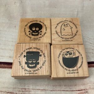 4 Stampin Up Halloween rubber stamps